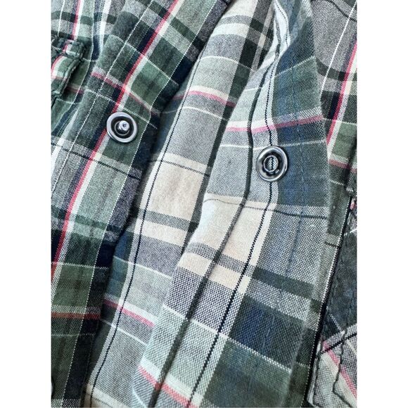 Ariat Kameron Retro Fit Western Green Plaid Snap Button Shirt‎ - Picture 5 of 11